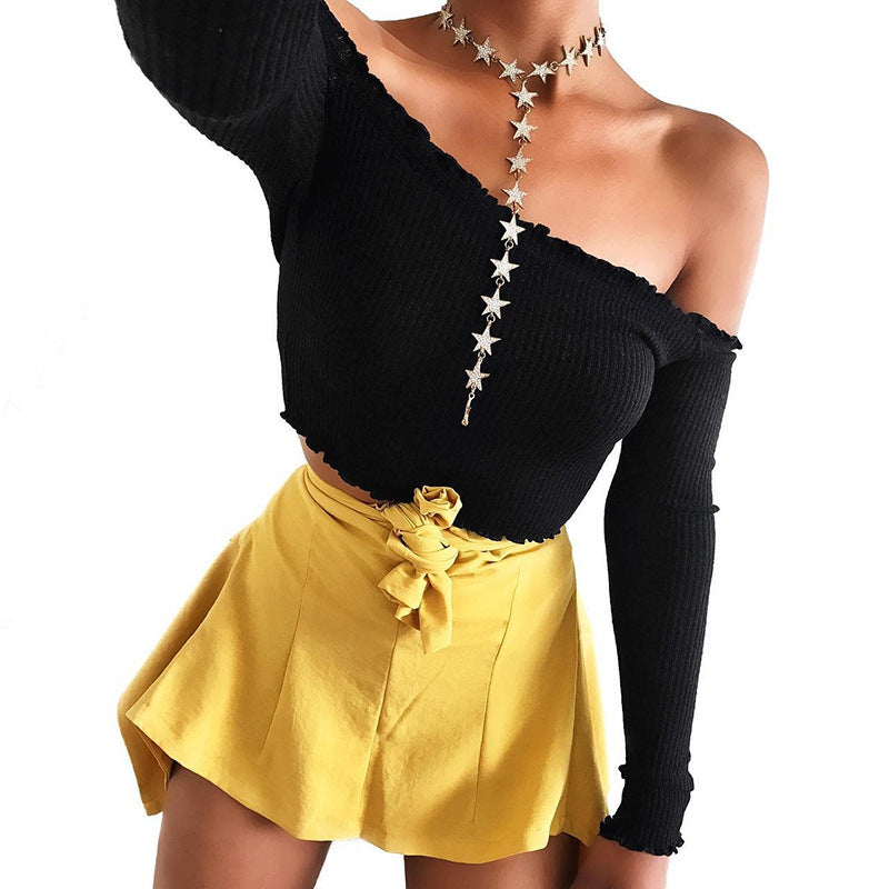 Crop Top Crochet Damen