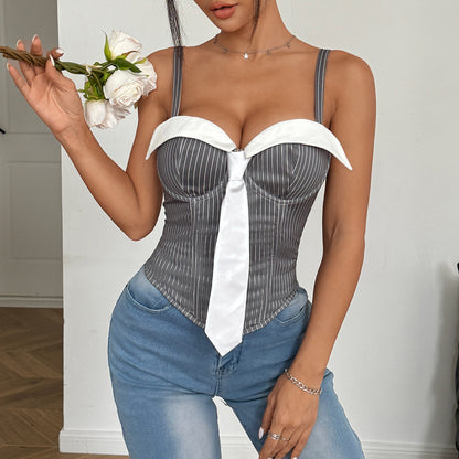 Low-cut Tie Top Damen
