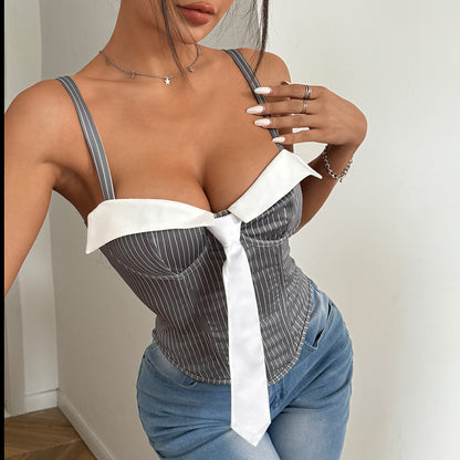 Low-cut Tie Top Damen